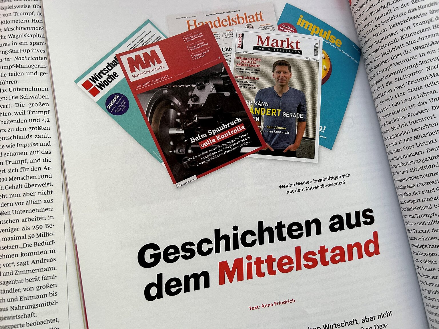  – Welche Medien beschäftigen sich mit dem Mittelständischen?