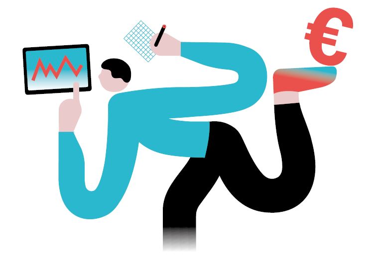  – Journalist*innen gesucht: Besonders die Ressorts Wirtschaft und Finanzen brauchen Fachkräfte. (Illustration: Jan Kruse)