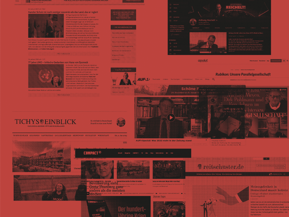 – Parallelmediewelt: "In verschwörungsideologische Diskurse verabschiedet."