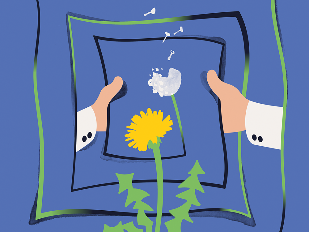 – Peggy Elfmann betreibt den Blog „Alzheimer und wir". Illustration: Francesco Ciccolella für journalist
